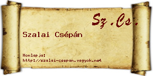 Szalai Csépán névjegykártya